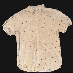 Denim & Flower Beige Floral Button Down Shirt